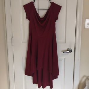Hi-Low Off-Shoulder Dress
